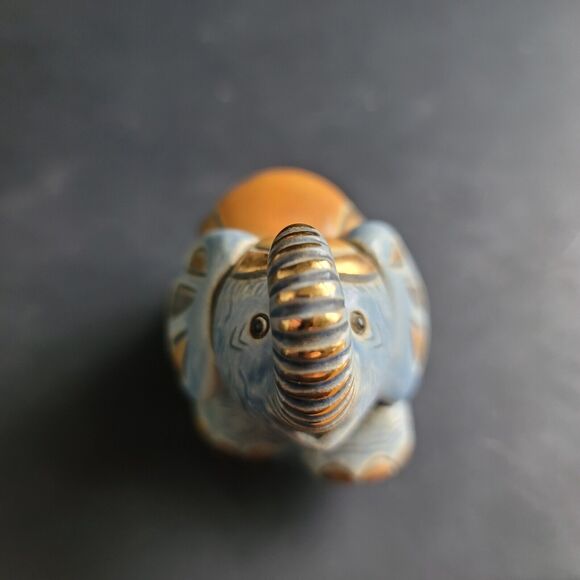 Rinconada Design Rinca Babies Collection #1704 Elephant Blue Gold & Platinum - Picture 8 of 12